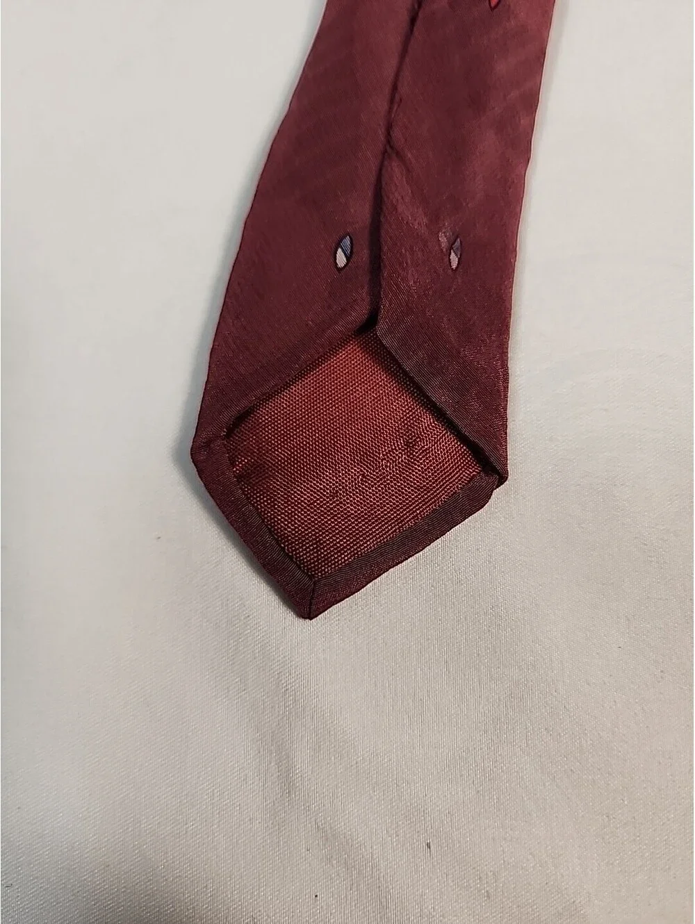 Burgandy 100% Silk Tie Made In Italy 57inch